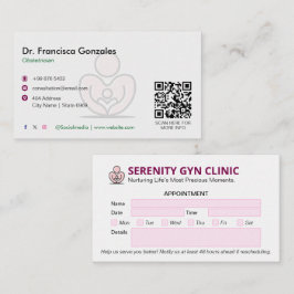 Gynekologi Clinical Business | Modern Möte Visitkort