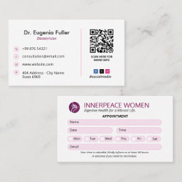 Gynekologi Clinical Business | Modern Möte Visitkort