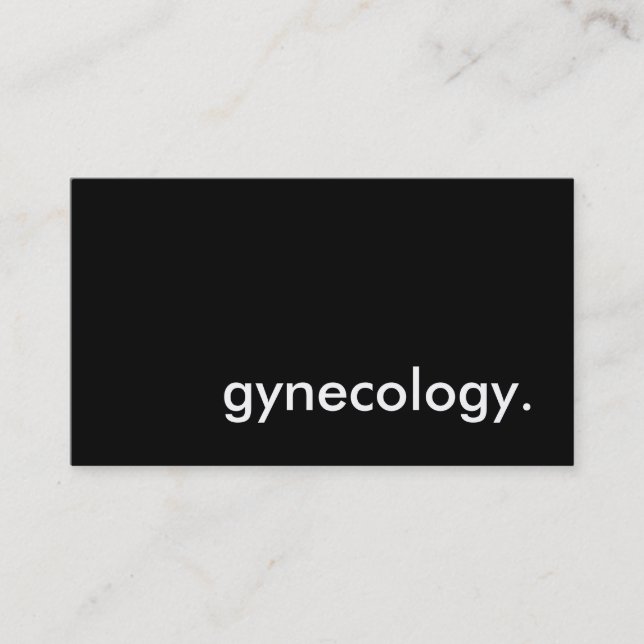 gynekologi. visitkort (Framsida)
