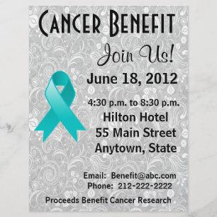 Gynekologisk Cancer Benefit Blommigt Flyer