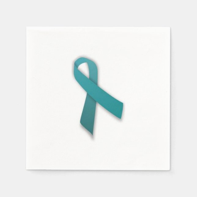 Gynekologisk cancer Ribbon Napkins Pappersservett (Framsidan)