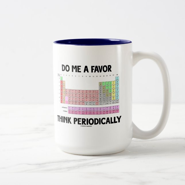 Gynna Tänka regelbundet (Periodiska Bord) Två-Tonad Mugg (Höger)