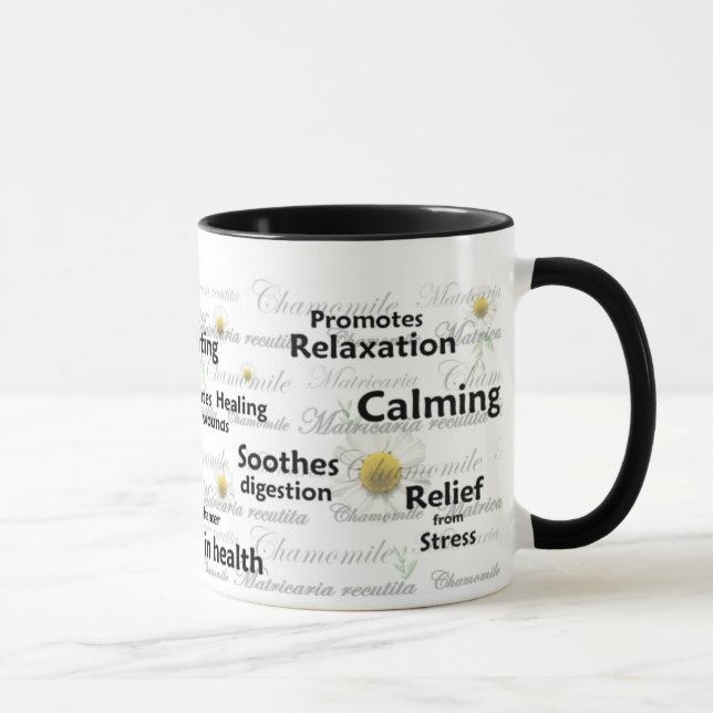 Gynnar av muggen för ChamomileTea (med blommor) Mugg (Höger)