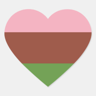 Gynosexuellt Pride Flagga Hjärtformat Klistermärke