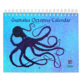 Gyotaku Octopus - liten kalender