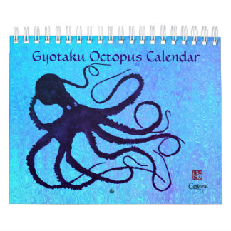Gyotaku Octopus - liten kalender