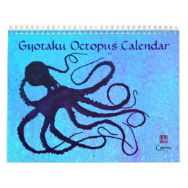 Gyotaku Octopus - Medium Calendar Kalender