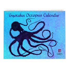 Gyotaku Octopus - stor kalender