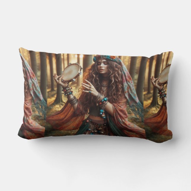 Gypsi dam lumbarkudde (Baksida)