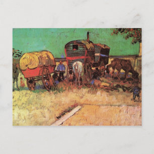 Gypsiernas camping med Caravans av van Gogh Vykort