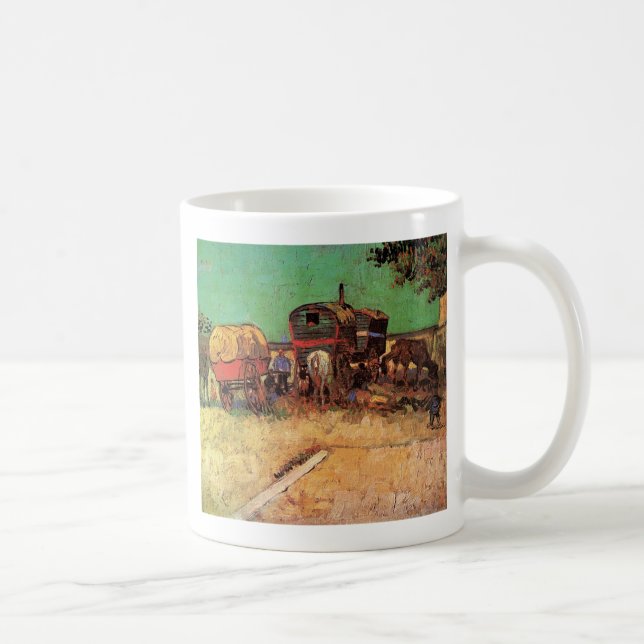 Gypsiernas camping med Caravans, Van Gogh Kaffemugg (Höger)