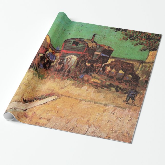 Gypsiernas camping med Caravans, Van Gogh Presentpapper (Utrullad)