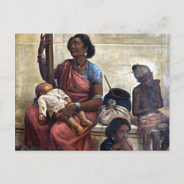 Gypsies - Raja Ravi Varma Vykort (Framsida)