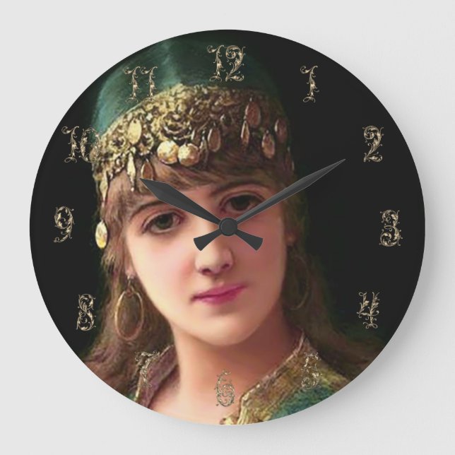 Gypsisk kvinna segrande elegant boho bellydancer stor klocka (Framsida)