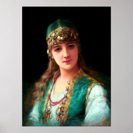 Gypsisk kvinna som segrare elegant boho bellydance poster