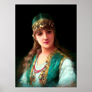 Gypsisk kvinna som segrare elegant boho bellydance poster