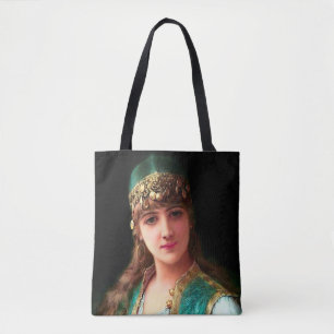 Gypsisk kvinna som segrare elegant boho bellydance tygkasse