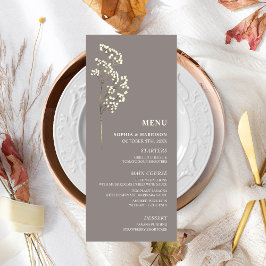 Gypsophila Amethyst Baby's Bandeand Bröllop Menu Meny