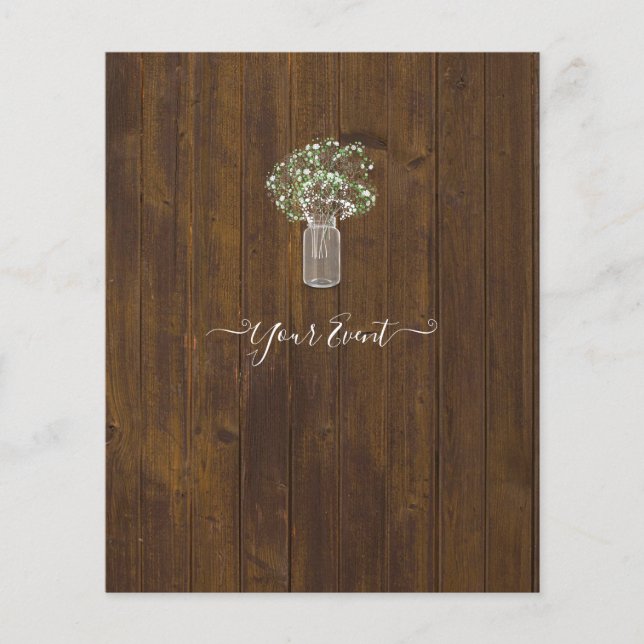 Gypsophila-mall FÖR GRATIS DESIGN BUDGET Flygblad (Framsidan)