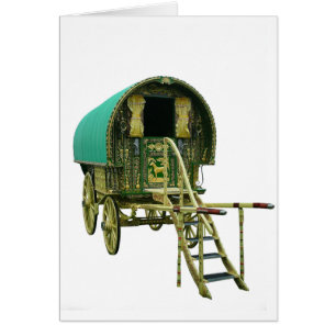 Gypsy bowtop caravan hälsningskort