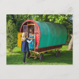 GYPSY CARAVAN POSTCARD VYKORT