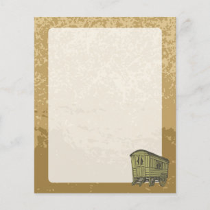Gypsy caravan-vagn flygblad