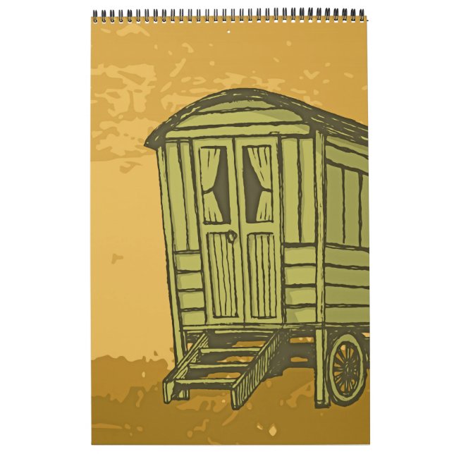 Gypsy caravan-vagn kalender (Omslag)
