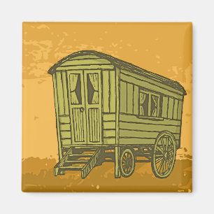 Gypsy caravan-vagn magnet