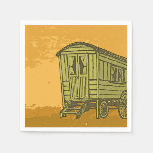 Gypsy caravan-vagn pappersservett