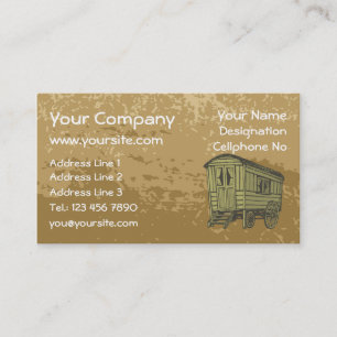 Gypsy caravan-vagn visitkort