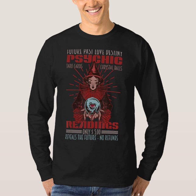 Gypsy Chrystal Boll Reader Fortune Teller Carnival T Shirt (Framsida)