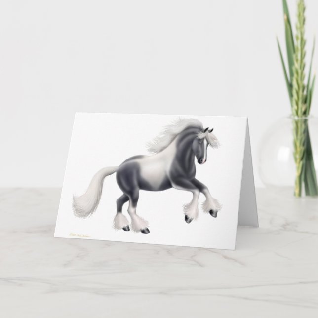 Gypsy Cob Vanner Greeting Card Kort (Framsida)