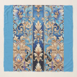 Gypsy Cowgirl Western Pastel Blommigt Damask<br><div class="desc">Western pastel Blue Blommigt Damask-halsduk. Ge ditt liv ett elegant elegans och en kvinnlig charm med det här modeliga inslaget som har en underbar, intrikad, Western blommigt-damm som är perfekt för att tillsätta luft till modern cowgirl mode. Information som påminner om westernt läder och vintage i verktygsmaskiner mönster gör det...</div>