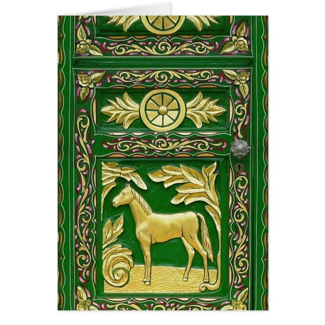 Gypsy dörrdetaljer hälsningskort (Framsidan)