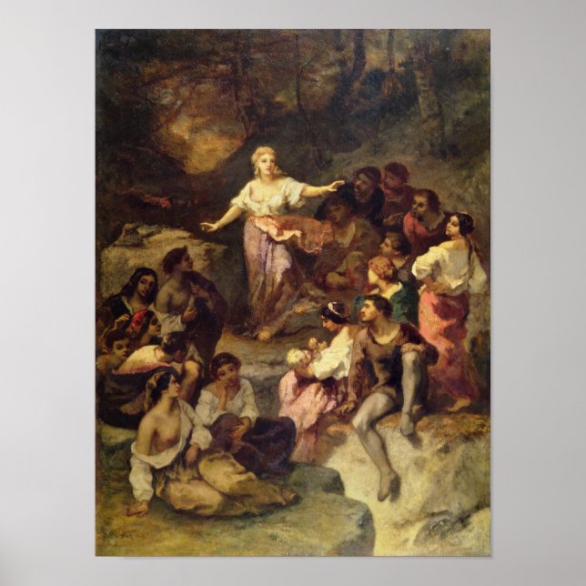 Gypsy Encampment, 1848 Poster (Framsidan)