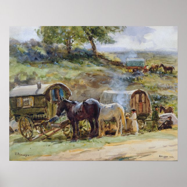 Gypsy Encampment, Appleby, 1919 Poster (Framsidan)