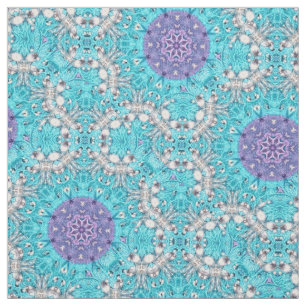 Gypsy Ethnic Embroidery turkos blue bohemian Tyg