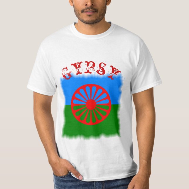 Gypsy flagga T-Shirt (Framsida)