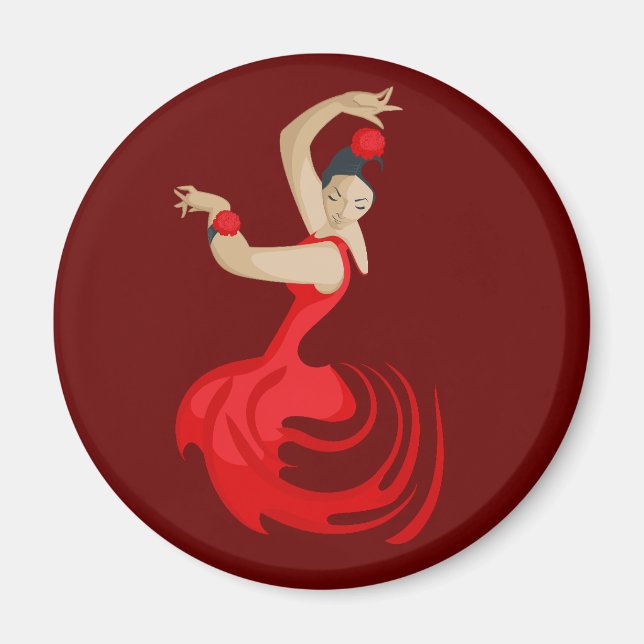 Gypsy Flamenco Dancer Magnet (Framsidan)