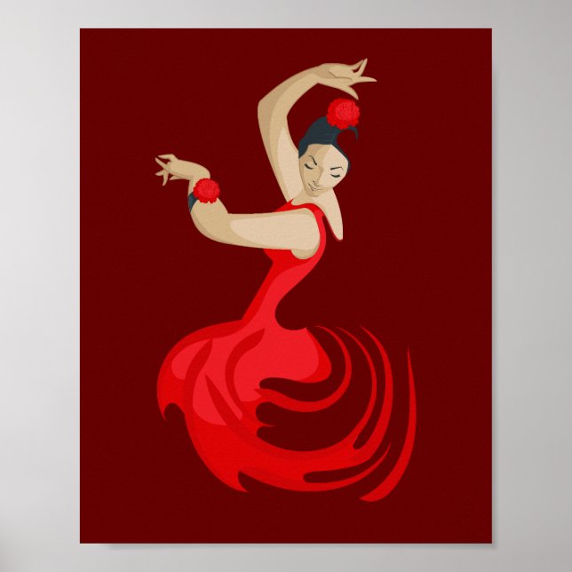 Gypsy Flamenco Dancer Poster (Framsidan)
