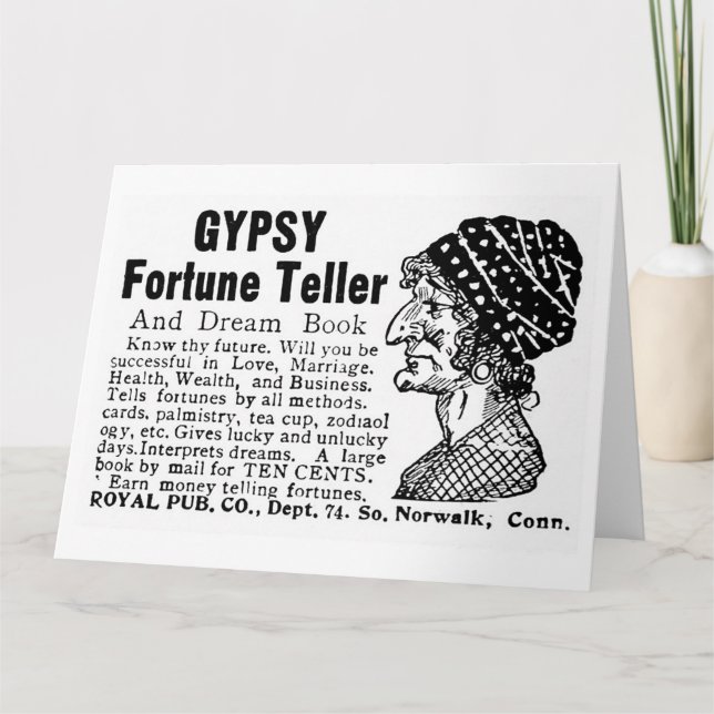 Gypsy Fortune Teller Card Kort (Framsida)