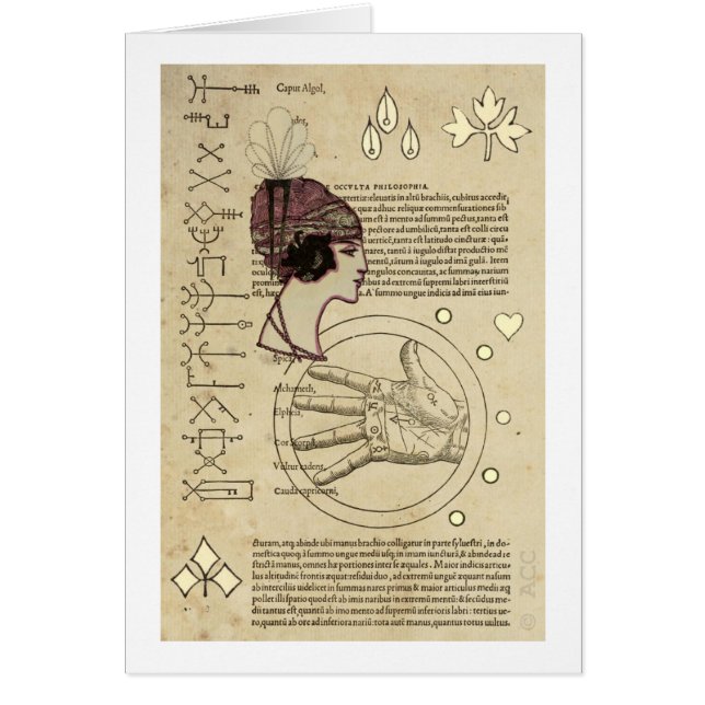 Gypsy Fortune Teller Hälsningskort (Framsidan)