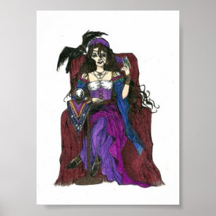 Gypsy Fortune Teller Kråka Poster