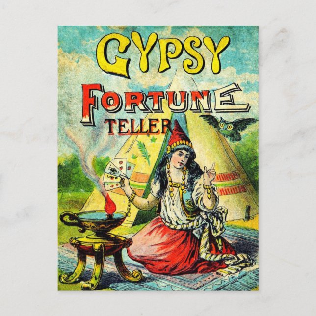 Gypsy Fortune Teller Vykort (Framsida)