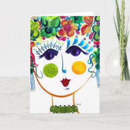 Gypsy Garden Girl Autumn - Anteckningskort