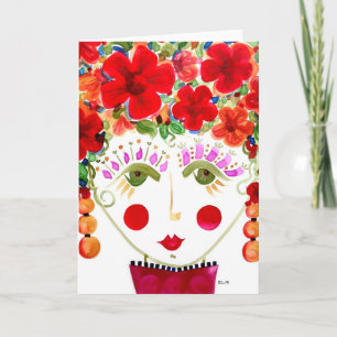 Gypsy Garden Girl Hibiscus - anteckningskort