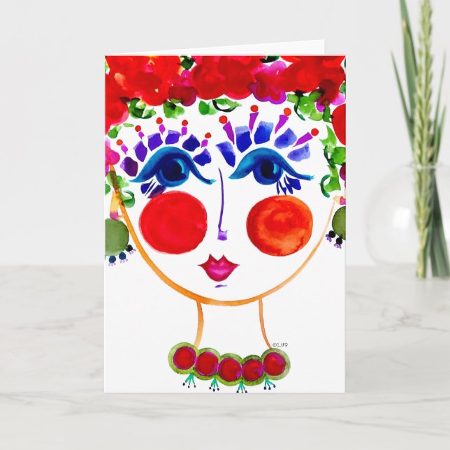 Gypsy Garden Girl Peony - anteckningskort (Framsida)