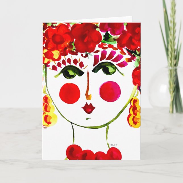 Gypsy Garden Girl Poppy - anteckningskort (Framsida)