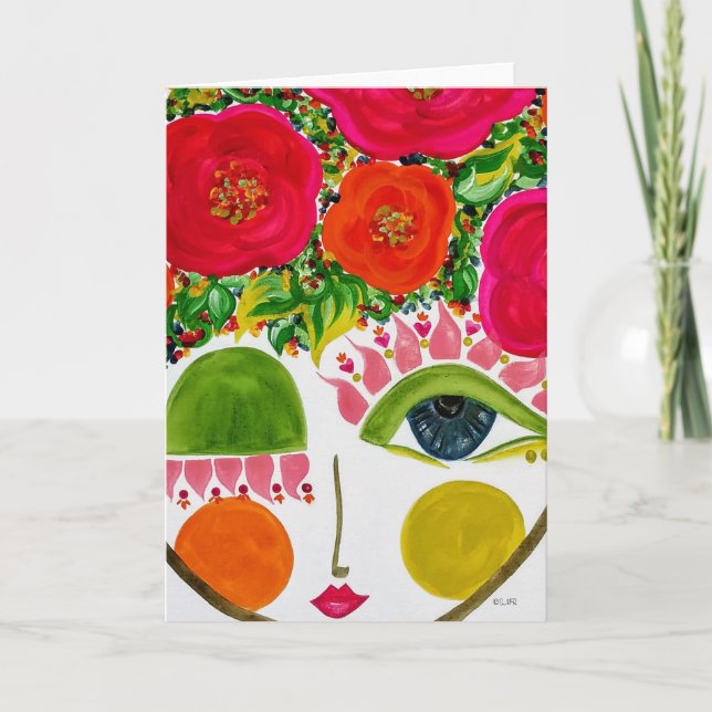 Gypsy Garden Girl Rosie - anteckningskort (Framsida)