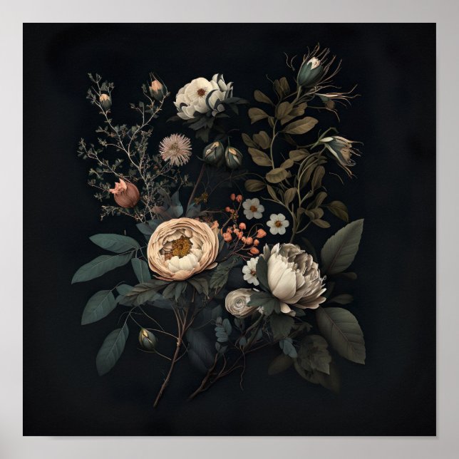 Gypsy Garden Vintage Flowers Poster (Framsidan)